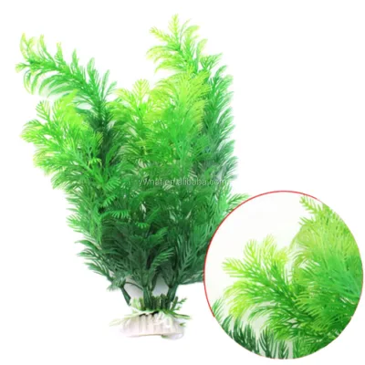 10-30cm Submersible Artificial Aquarium Plant Plastic Fish Tank Ornament Decor With Flower Grass Underwater Decorative Ornament