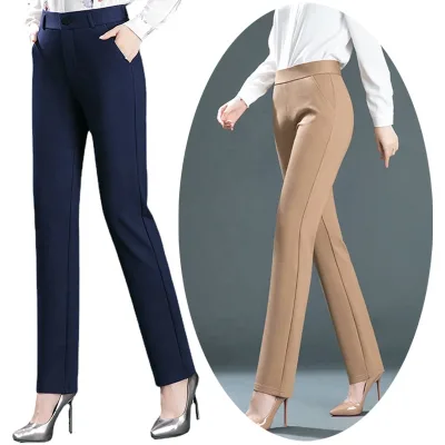 Plus Size Tall Womens Formal Dress Pants Stretchy Bootcut Petite Trousers Big Size Clothing Oversized Black Slacks Work Pants