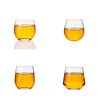 Eco-Friendly Classic Egg Shape Highball Glass StemlessWine Glass Soda Lime Dishwasher Safe BPA Free for Giveaways and Casual Use