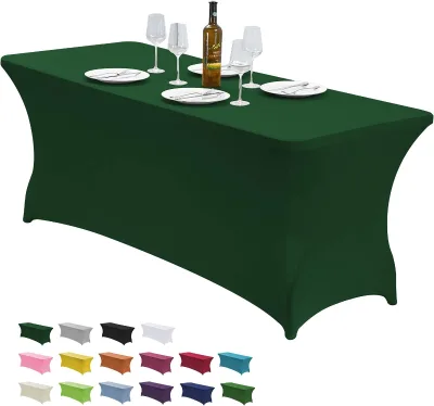 Simple Modern Nordic High-end Hotel Restaurant Wedding Banquet Decoration Solid Color Polyester Square Tablecloth Elastic Table