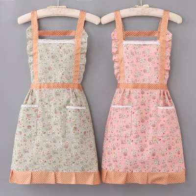 Low Budget Printed Polyester Cotton Vintage Canvas Womens Apron