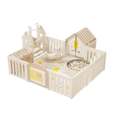 Modern Design Indoor/Outdoor Plastic Playpen Baby Safety Fence Game Bars Castle Home Amusement Park for Living Room & Gym