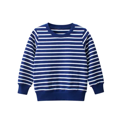 Striped Hoodie for Kids Casual Cotton Sweatshirt with Trendy Print for Boys and Girls Winter and Spring