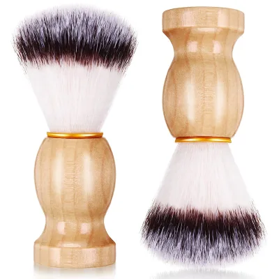 Factory-customizable Logos, Foam Beard Brushes, Men's Facial Care, Beard Grooming, Barber Tools, Wooden Shaving Brushes