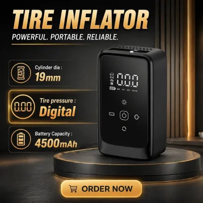 Compact Electric Portable Car Truck Tire Inflatable Device Single Cylinder Fast Inflation Air Pump