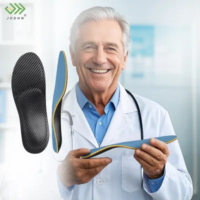 JOGHN Customizable Fabric Soft Hot Water Orthopedic Sneaker Insoles Thermoformed Insoles