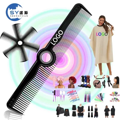 New Design Chic Curved Rotating Bearing Wide Tooth Comb with PP Handle-Portable Haircuts Thinning Styling & Highlighting 20cm+