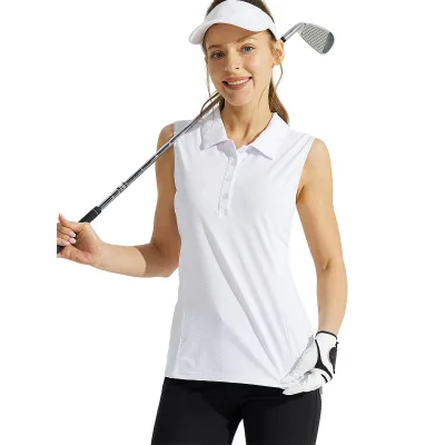 Lightweight Sleeveless Quick Dry Tennis T-Shirts Women's Golf Polo Shirts Sport V-Neck Tank Top