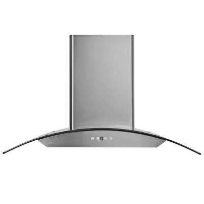 High-end Wall Mounted Type Kitchen Range Hood Curved Glass 2022 New Design