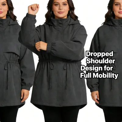 Flattering Plus Size Womens Autumn Jackets Long Casual Loose Fit Design Warm Outerwear for All Body Types