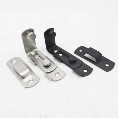 Flip Door Sliding Latches With Buckle 90 Degree Design Safety Door Lock Accessories Right Angle Curved Door Latches in Stock