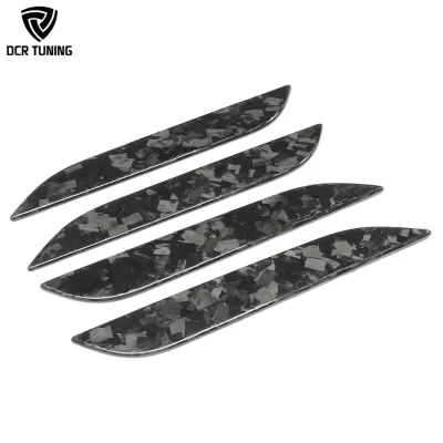MODEL S 2021+ 3K Prepreg Carbon Fiber Stick Door Handle Cover Tesla Exterior Real Carbon Door Panel Overlay Handle Protector