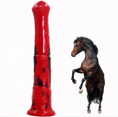 Popular Female Masturbation Horse Dildo Liquid Silicone & Silica Gel Adult Sex Toys Realistic Design