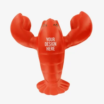 Custom Logo Lobster Stress Ball Squeeze Toy Keychain Promotional Giveaway for Seafood Summer Beach Fest