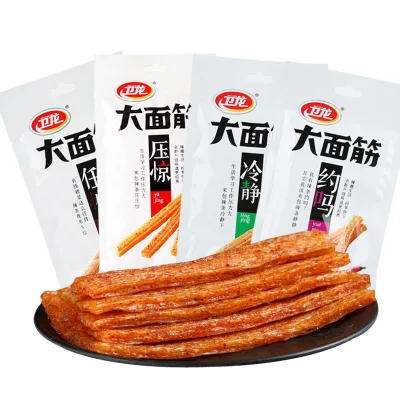 Wholesale Famous Chinese Weilong Spicy Beef Strip Snack Cheap Handmade Vegan Bag