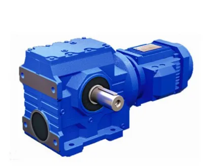 Flange Mouted Helical Gearbox Solid Shaft Geared Motor for Transmission