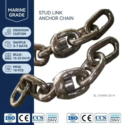 CCS Certificate Approved Black Stud Link Anchor Chain