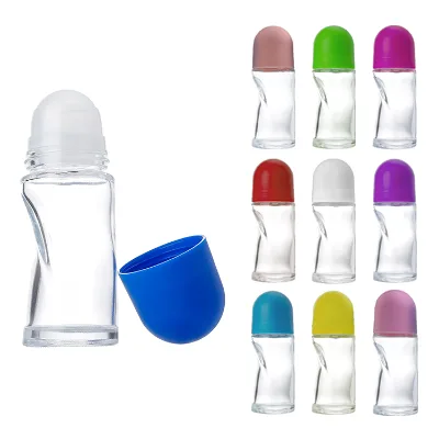 Cosmetic Packaging Glass Roll on Bottle 50ml,perfume Oil Roll on Glass Bottle With Roller Ball,glass Roll on Aromatherapy Bottle