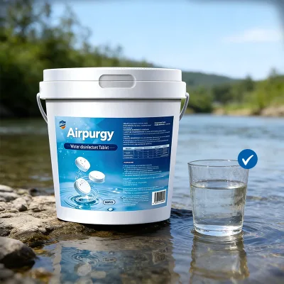 500 Tablets per Bucket 1g Each Chlorine Dioxide Water Tablets, Emergency Drinking Water Purifier for Camping Hiking Survival