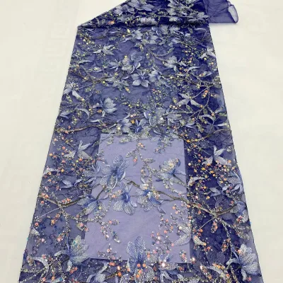 New Chinese Style Bead & Sequin Embroidery Stunning Beauty Skirt Shirt Dress Catwalk Wedding Party Polyester Fabric
