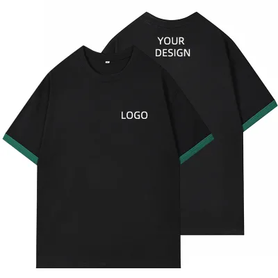 New Wholesale Color Blocking Round Neck Breathable Short-sleeved Unisex Waiter Uniform Shirt