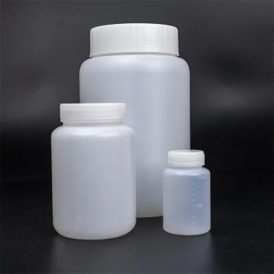 Chemical Resistant Large Caliber Empty Plastic Reagent Bottle With Screw Lid