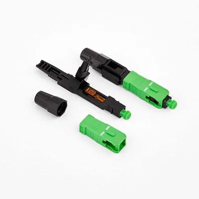SC Fiber Optic Singlemode Fast Connector LX01 FTTH Quick Assembly SC/APC/UPC Field Installable with 0.3 DB Insertion Loss