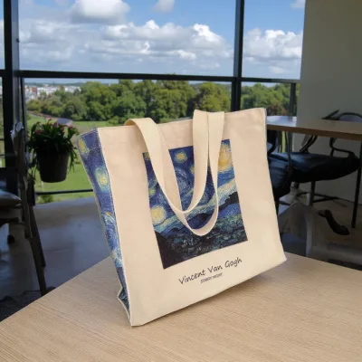Custom-Logo Tutoring Supply Bags - Eco Cotton Canvas Multi-Purpose Handheld Totes