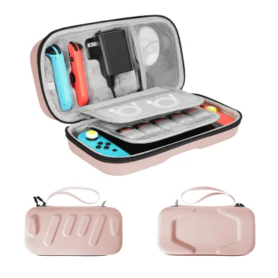 Nintendo Switch OLED Protective Case Zipper Closure Water Resistant EVA Velvet Shockproof Portable Carry Bag for Console-Casual
