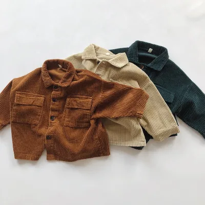 Autumn New Arrivals Neutral Kids Over Shirt Children Comfortable Baby Tops