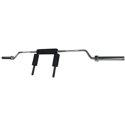 Steel U-shaped Safety Squat Bar 2.2m Commercial Use 300kg Max Load Weightlifting Deadlift Barbell Accessories Shoulder Pads