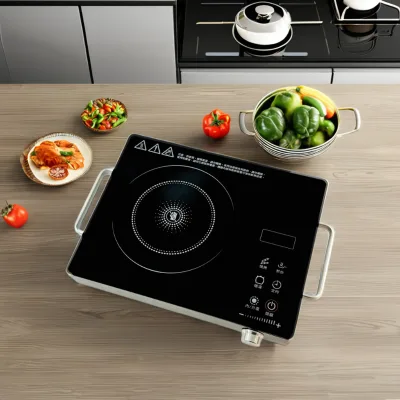 2024 Hot Desktop Easy Cooking 220V Black Glass Plate Infrared Cooker for Hotel Kitchen Appliances