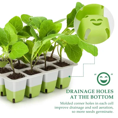 5pcs Reusable Seed Starter Tray Silicone Seedling Starter Trays for Starting Plant Seeds Gardening Plant Germination Tray