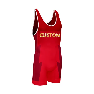 Custom Logo Sublimation Sportswear Camo Weightlifting Youth Singlet Suit Wrestling Singlet