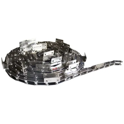 NOV Custom Pitch/Attachment Size 304 Stainless Conveyor Chain 25.4mm Pitch 15.88mm Roller Diameter for Food Beverage Factories