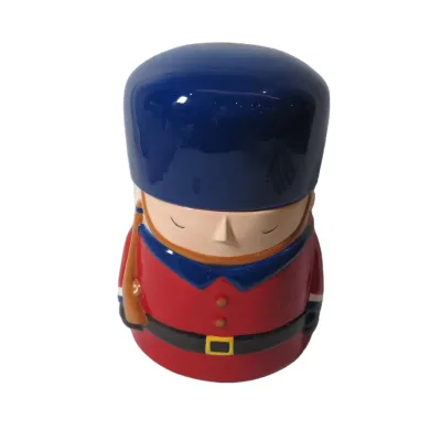 British Soldier Ceramic Cookie Jar Custom Acceptable for Food Storage & Container