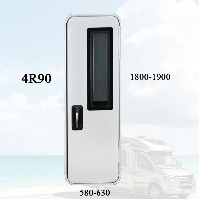 European Style RV Campervan Entrance Door with Aluminum Door Frame, XPS Insulation Panel, ABS Interior 620*1750mm