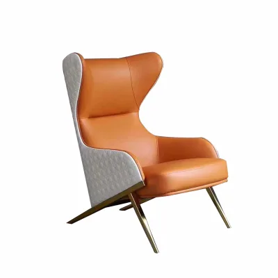 Hot Sale Living Room Furniture Modern Leather Sofa Chair with Armrest