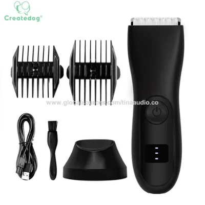 LCD Display Low Noise Rechargeable Cordless Trimmer Professional Engraving Body Hair Clipper