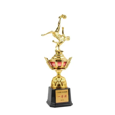 Hot Sale Custom Logo Soccer Sports Award Trophy Plastic Craft for Sports Souvenirs Custom Design Football Trophy