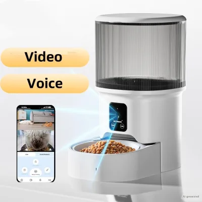 Cross-border Pet Smart Feeder with Timed Feeding Remote Voice Control Home Video Camera for Dogs and Cats-Wholesale