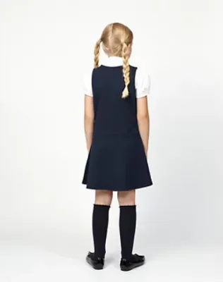 Modern School Uniform Designs Girls Pinafore Dress Children for Girls Zingham Checked School Dress Black Sweater Uniform School