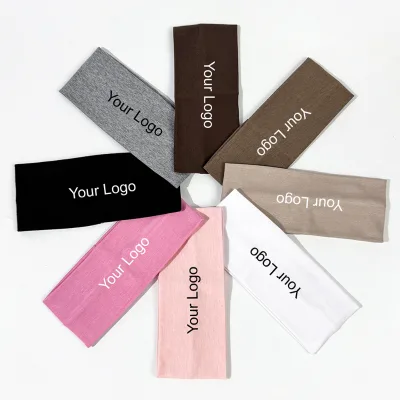European and American Hot Selling Brushed Knit Yoga Headband Solid Coloroutdoor Sports Elastic Non-slip Fitness Headband