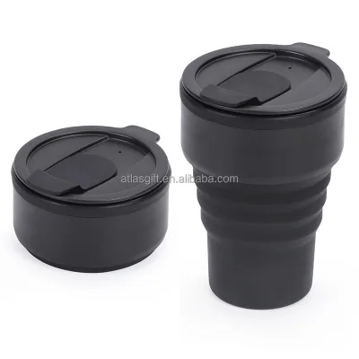 Silicone Red Baby-Friendly Collapsible Foldable Sports Water Bottle with Straw Cap Hot/Cold Large Capacity for Travel