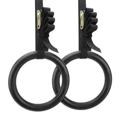 High Quality Gym Rings Nylon Strap Cross Fitness ABS Adjustable Gymnastic Rings