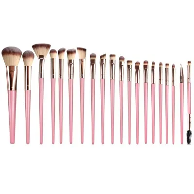 Professional Aluminum Handles Makeup Brush Set Hot Selling Wholesales 20pcs Colorful Makeup Brushes for Cosmetic