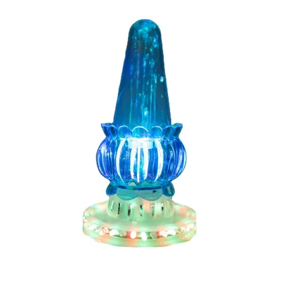 Holiday Stage Decoration Small Colorful Rotation Lighting Led Fountain Light Christmas Decor Led Lotus Buddhist Lamps