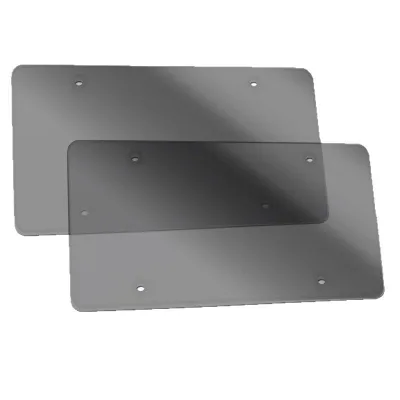 Plastic US Standard License Plate Frame Smoky Brown License Plate Cover Mounting 2PCS Per Set With Screws