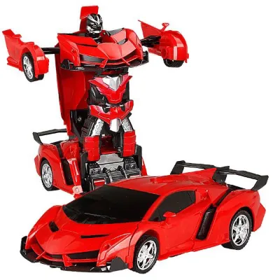 HYUE Low Price 2 in 1 RC Car Radio Control Deformation Car Toys Automatic Robot Deformable Robot for Boys Gift