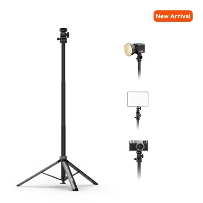 COMAN MT68 One Touch Quick Release Light Stand Tripod 83.4-inch Adjust 360° Pan for Cameras COB Photography Lamp Fill Light